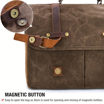 Brett - Men’s Large Capacity Waterproof Canvas Messenger Bag