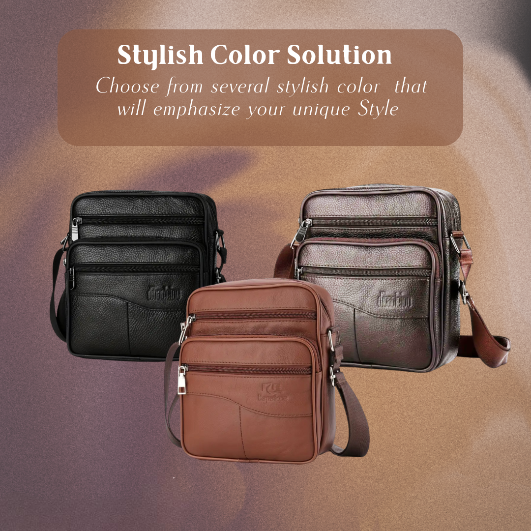 Carter - Leather Multifunctional Shoulder Bag for Men