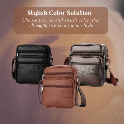 Carter - Leather Multifunctional Shoulder Bag for Men