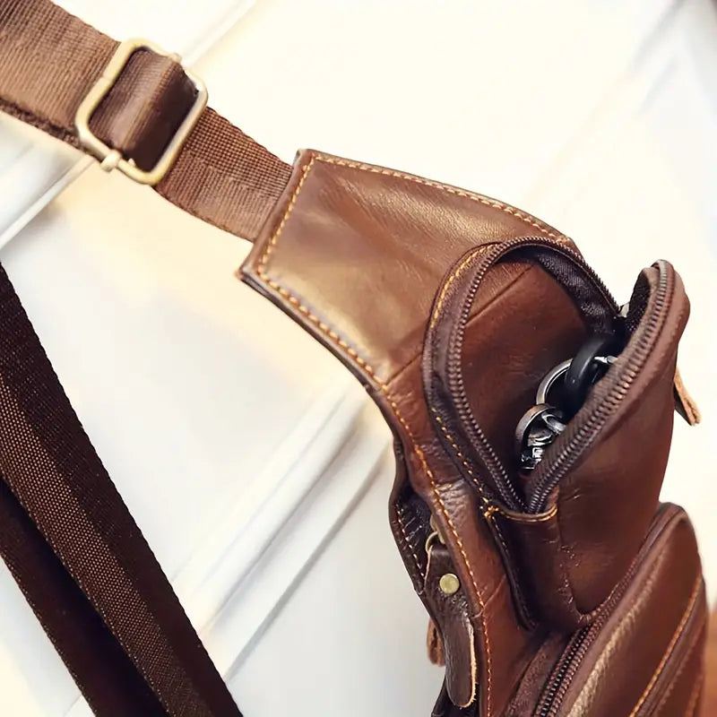 Zachary - Men’s Vintage Leather Sling Bag