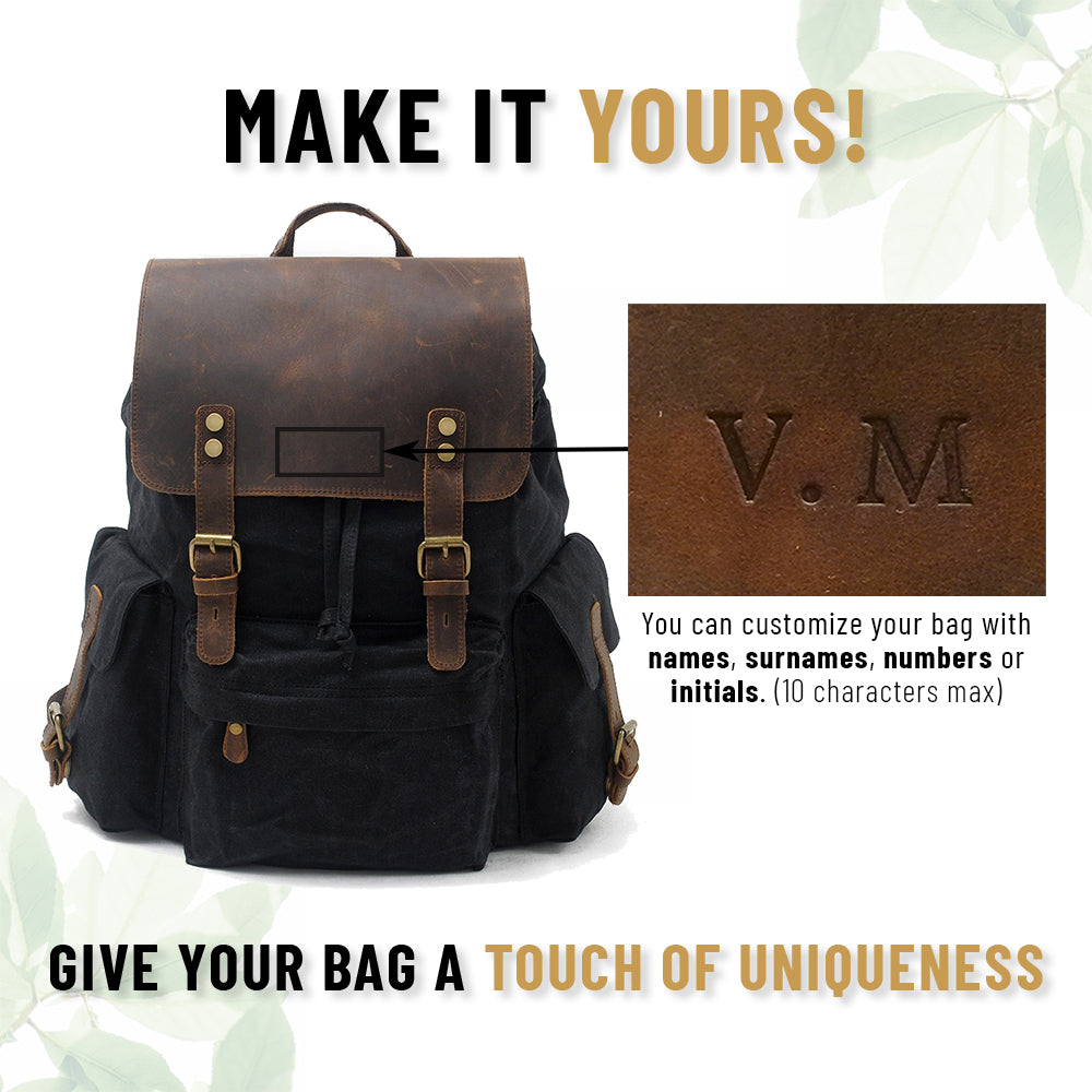 Jacob - Vintage Waxed Canvas Backpack