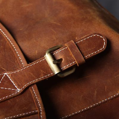Jeffrey - Durable Classic Leather Knapsack