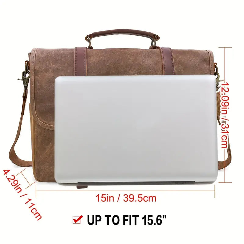 Brett - Men’s Large Capacity Waterproof Canvas Messenger Bag