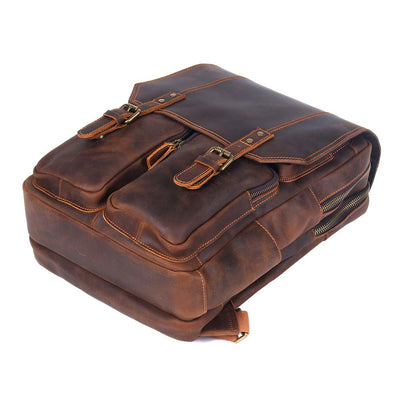 Robert - Retro Leather Travel Backpack