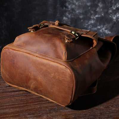 Jeffrey - Durable Classic Leather Knapsack