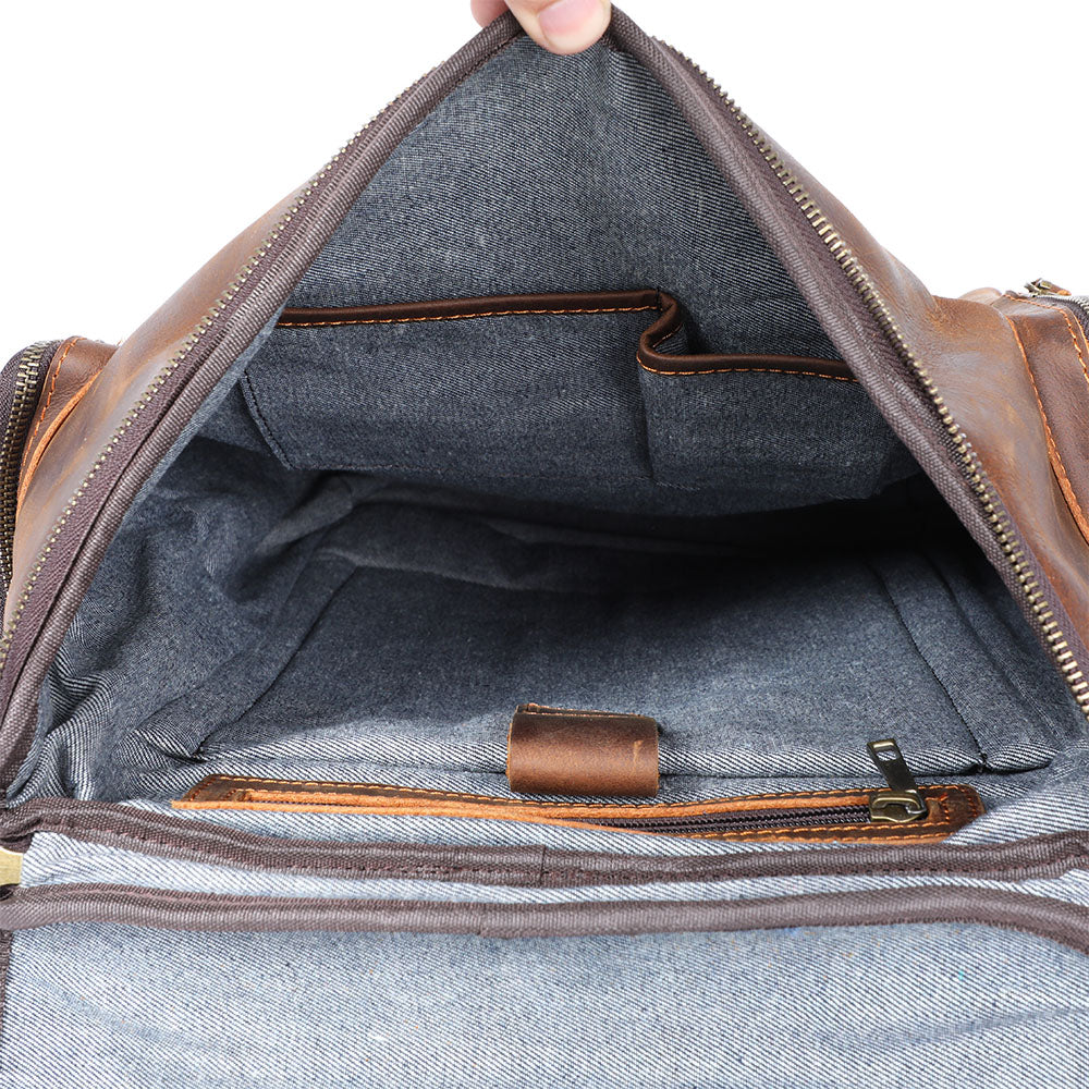 Charles - Men’s Leather Laptop Backpack