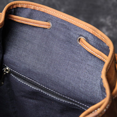 Jeffrey - Durable Classic Leather Knapsack