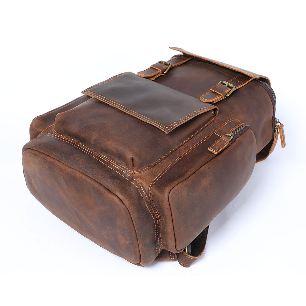 Charles - Men’s Leather Laptop Backpack