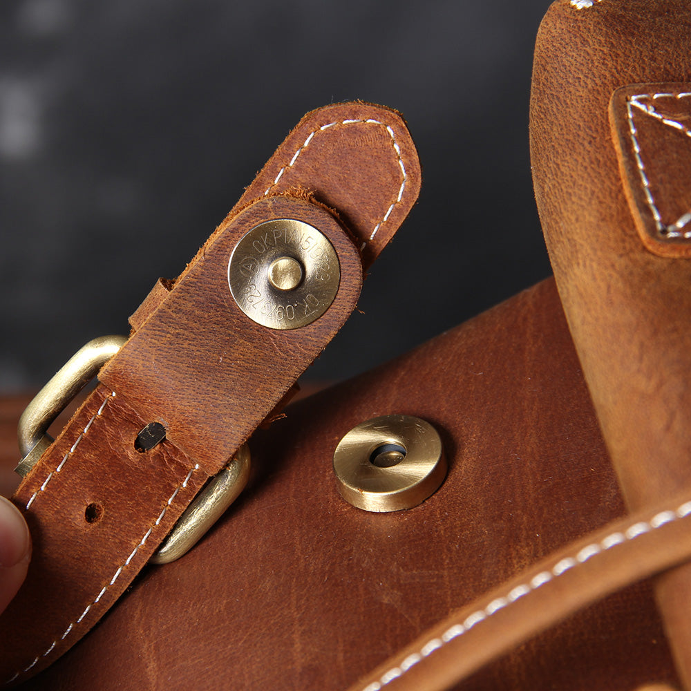 Jeffrey - Durable Classic Leather Knapsack