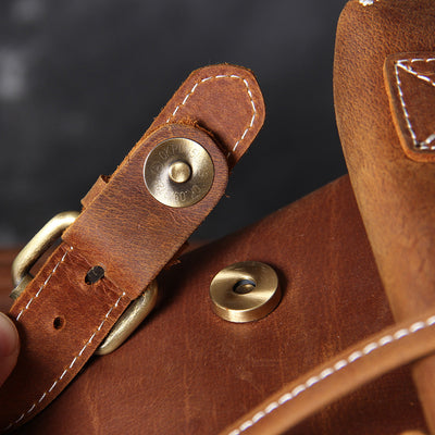 Jeffrey - Durable Classic Leather Knapsack