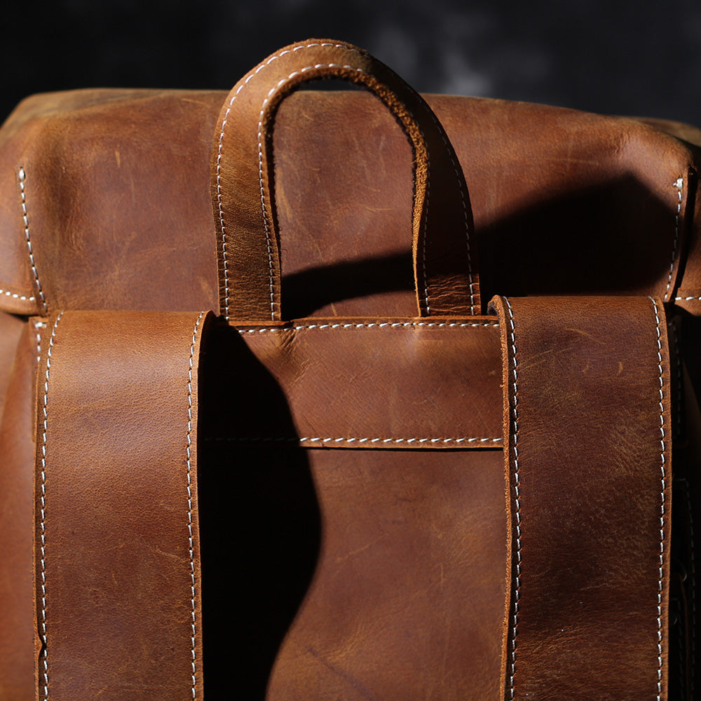 Jeffrey - Durable Classic Leather Knapsack
