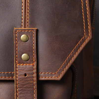Robert - Retro Leather Travel Backpack