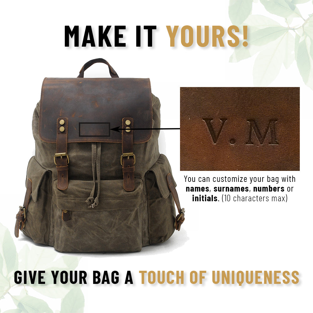 Jacob - Vintage Waxed Canvas Backpack