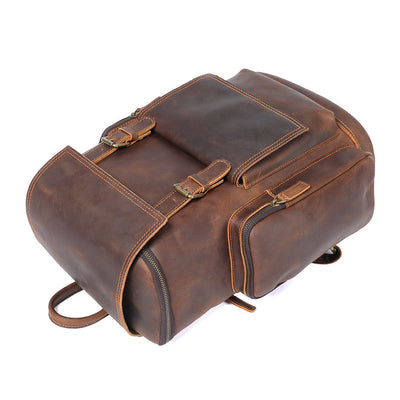 Charles - Men’s Leather Laptop Backpack