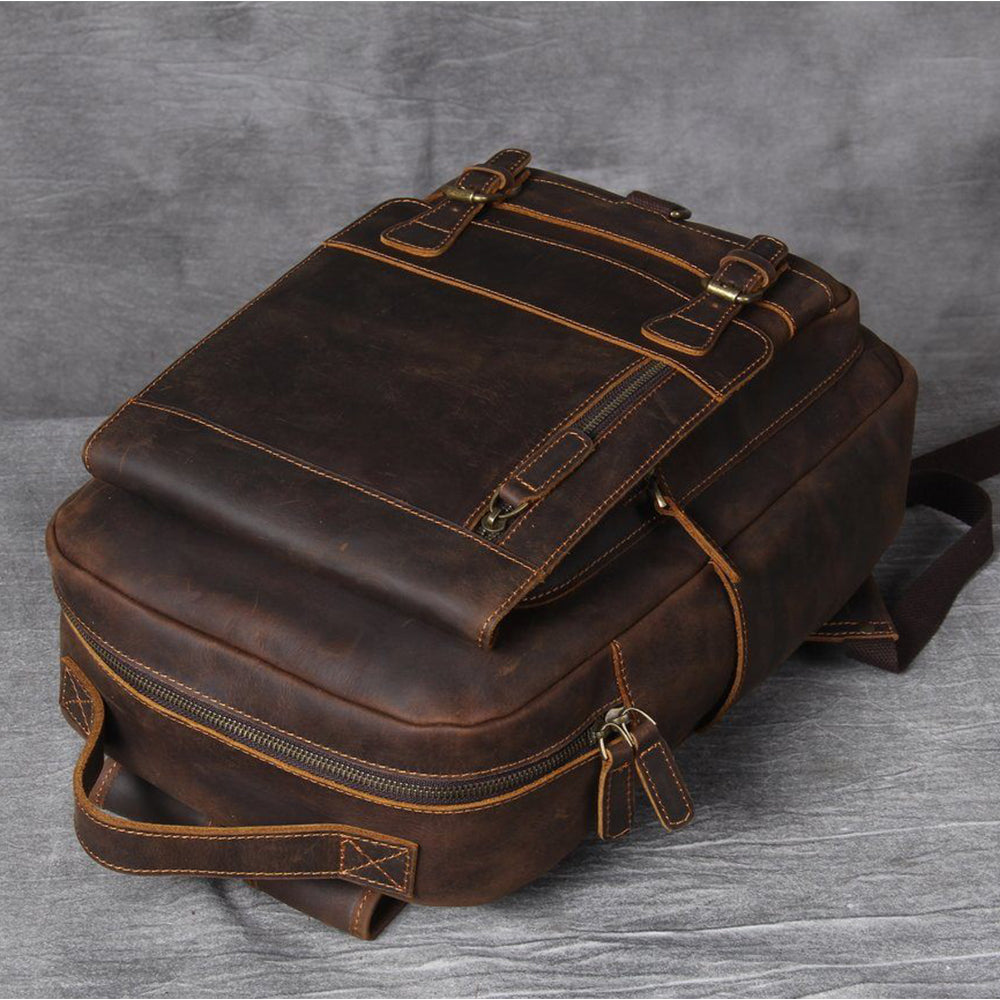 Jason - Premium Tan Leather Backpack