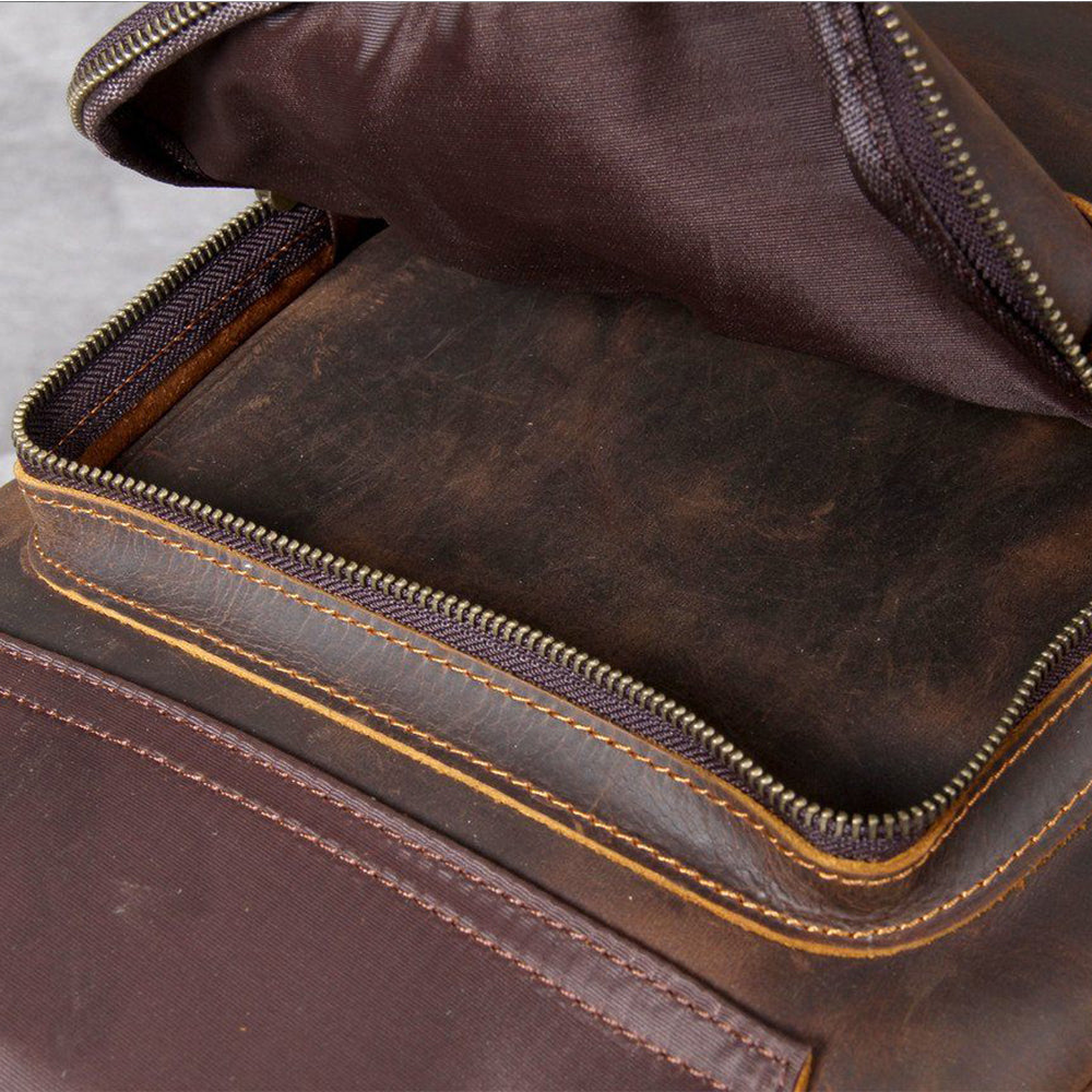 Jason - Premium Tan Leather Backpack