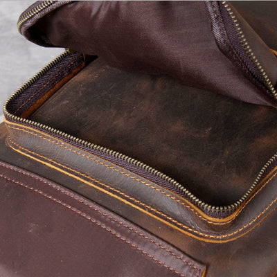 Jason - Premium Tan Leather Backpack