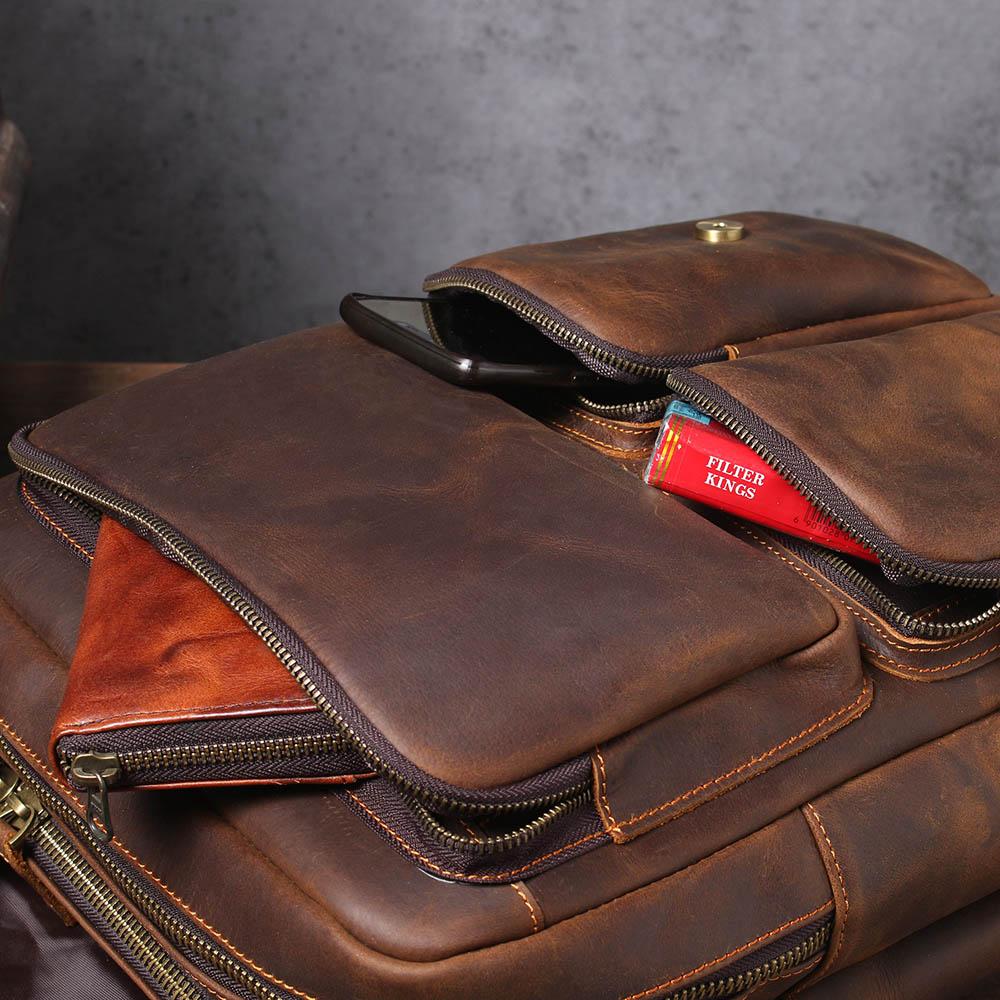 Robert - Retro Leather Travel Backpack