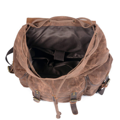 James - Vintage Canvas Leather Backpack