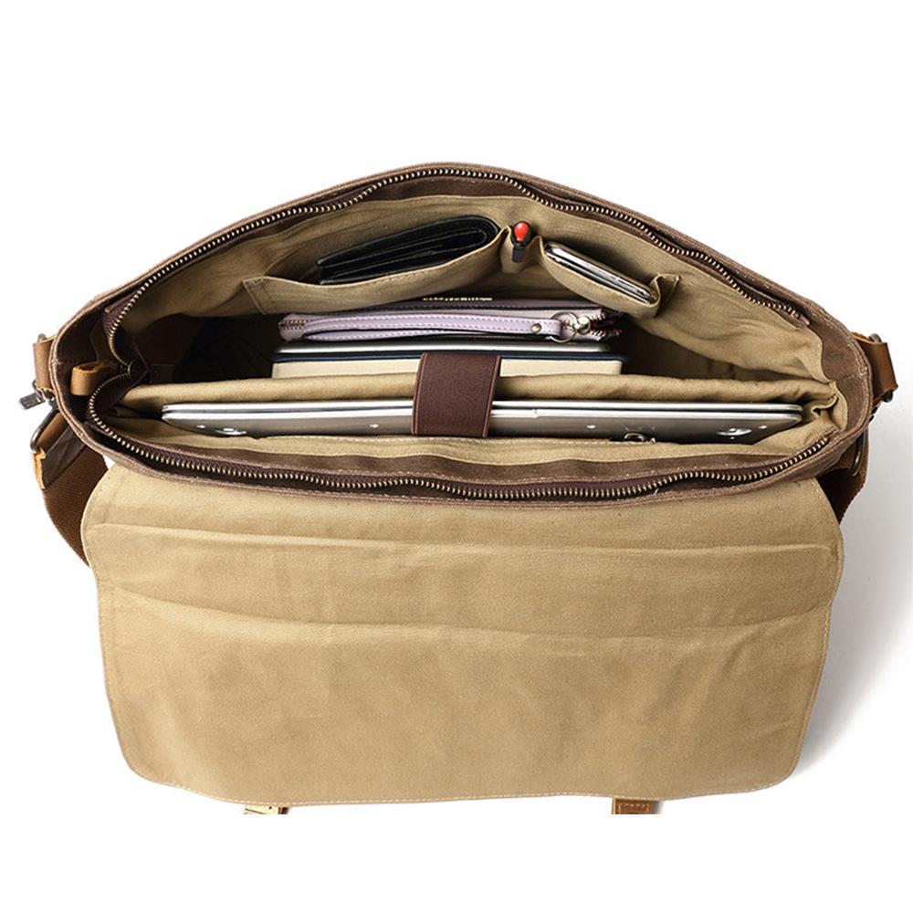 Jack - Water-Resistant Waxed Canvas Messenger Bag